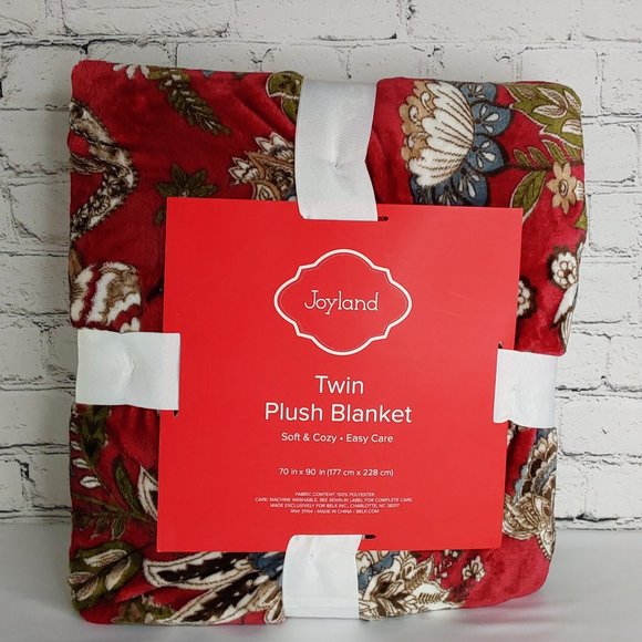 'JOYLAND' by BELK PAISLEY~MERLO PLUSH TWIN SIZE  BLANKET READY FOR GIFTING - Picture 13 of 13